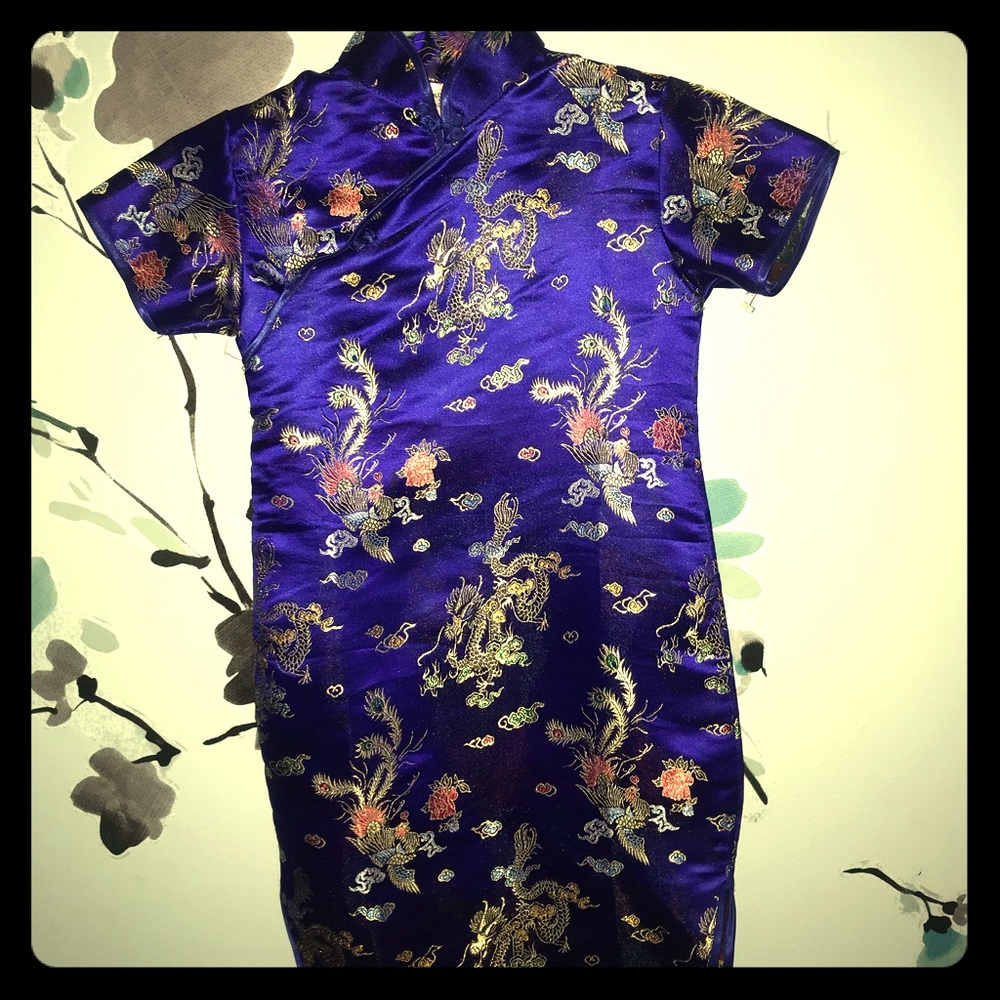 Girls Vintage Kimono Dress